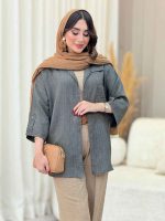 مانتو تک جیب آستین پاگن آندیا کد 6616 - تصویر 8