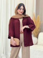 مانتو تک جیب آستین پاگن آندیا کد 6616 - تصویر 7