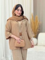 مانتو تک جیب آستین پاگن آندیا کد 6616 - تصویر 16