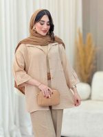 مانتو تک جیب آستین پاگن آندیا کد 6616 - تصویر 3