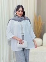 مانتو تک جیب آستین پاگن آندیا کد 6616 - تصویر 2