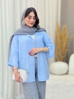 مانتو تک جیب آستین پاگن آندیا کد 6616 - تصویر 11