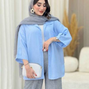 مانتو تک جیب آستین پاگن آندیا کد 6616