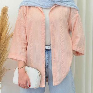 شومیز طرح لوزی ساحل کد 6678