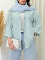 شومیز طرح لوزی ساحل کد 6678 - تصویر 13