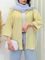 شومیز طرح لوزی ساحل کد 6678 - تصویر 9