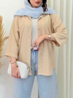 شومیز طرح لوزی ساحل کد 6678 - تصویر 8