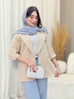مانتو دو دکمه جیب نما پریماه کد 6689 - تصویر 5