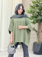 مانتو پانچ بغل سه دکمه کتایون کد 6699