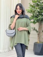مانتو پانچ بغل سه دکمه کتایون کد 6699 - تصویر 7
