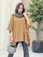 مانتو پانچ بغل سه دکمه کتایون کد 6699 - تصویر 4