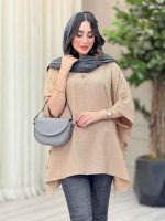 مانتو پانچ بغل سه دکمه کتایون کد 6699 - تصویر 13