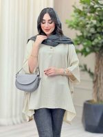 مانتو پانچ بغل سه دکمه کتایون کد 6699 - تصویر 8