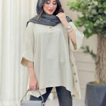 مانتو پانچ بغل سه دکمه کتایون کد 6699