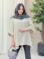 مانتو پانچ بغل سه دکمه کتایون کد 6699 - تصویر 12