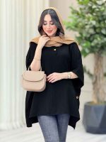 مانتو پانچ بغل سه دکمه کتایون کد 6699 - تصویر 5