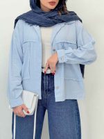 شومیز ریش دار سوگند کد 6694 - تصویر 14