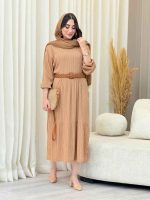 پیراهن کراش بلند چین دار کد 6650 - تصویر 15