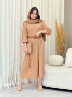 پیراهن کراش بلند چین دار کد 6650 - تصویر 8
