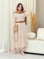 پیراهن کراش بلند چین دار کد 6650 - تصویر 14