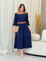 پیراهن کراش بلند چین دار کد 6650 - تصویر 25