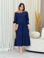 پیراهن کراش بلند چین دار کد 6650 - تصویر 20