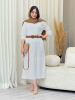 پیراهن کراش بلند چین دار کد 6650 - تصویر 9