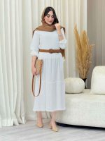 پیراهن کراش بلند چین دار کد 6650 - تصویر 16