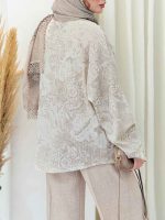 شومیز طرح دار تک جیب دوریس کد 6662 - تصویر 6