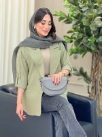 مانتو دو دکمه جیب نما پریماه کد 6689 - تصویر 9