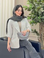 مانتو دو دکمه جیب نما پریماه کد 6689 - تصویر 2