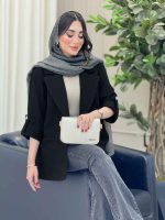 مانتو دو دکمه جیب نما پریماه کد 6689 - تصویر 4