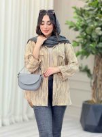 مانتو آستین پاگن سرجیب دو دکمه کد 6698 - تصویر 16