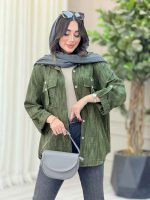 مانتو آستین پاگن سرجیب دو دکمه کد 6698 - تصویر 8