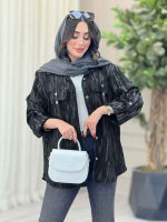 مانتو آستین پاگن سر جیب دو دکمه کد 6721 - تصویر 20