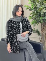 مانتو طرح بابونه آستین پیله کد 6657 - تصویر 6