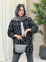 مانتو طرح بابونه آستین پیله کد 6657 - تصویر 11