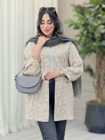 مانتو طرح بابونه آستین پیله کد 6657 - تصویر 2
