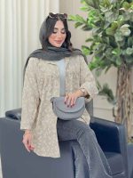 مانتو طرح بابونه آستین پیله کد 6657 - تصویر 15