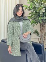 مانتو طرح بابونه آستین پیله کد 6657 - تصویر 14
