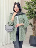 مانتو طرح بابونه آستین پیله کد 6657
