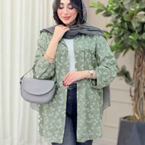 مانتو طرح بابونه آستین پیله کد 6657