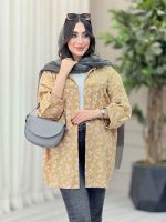 مانتو طرح بابونه آستین پیله کد 6657 - تصویر 17