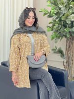 مانتو طرح بابونه آستین پیله کد 6657 - تصویر 13