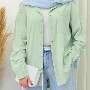 شومیز تک جیب کورالین کد 6702