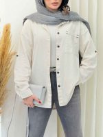 شومیز تک جیب کورالین کد 6702 - تصویر 9