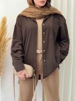 شومیز تک جیب کورالین کد 6702 - تصویر 25