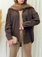 شومیز تک جیب کورالین کد 6702 - تصویر 5