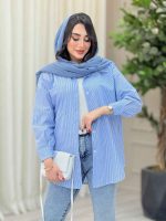 مانتو راه راه تک جیب پانیا کد 6703 - تصویر 8