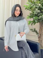 مانتو راه راه تک جیب پانیا کد 6703 - تصویر 2